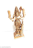 Brass Murgan idol, 250gm, Indian-made, golden, 12.5cm tall