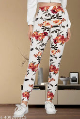 Multicolor printed lycra jeggings for active summer wear, ideal for gym or sportswear, women's daily use