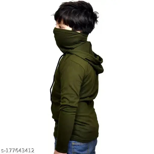 Trendy cotton blend kids' hooded mask t-shirt, vibrant and functional for imaginative play and everyday wear. Available in sizes 8-9 Years to 14-15 Years, origin India