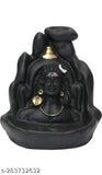 Handcrafted PMR Shiva Backflow Smoke Fountain Incense Holder with 20 Backflow Incense Cones, poly resin, Indian origin