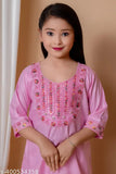 Embroidered Rayon Kurta Palazzo set with Dupatta for girls (2-10 years), Indian ethnic fashion