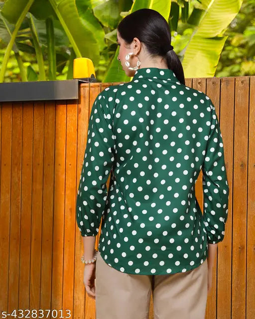 Indian Georgette crepe short-sleeve western crop top for women, printed net pattern, sizes S-XXL