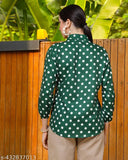 Indian Georgette crepe short-sleeve western crop top for women, printed net pattern, sizes S-XXL