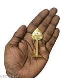 Gold & Silver Lord Murugan Kanda Kathirvela Vel shape automobile showpiece, ideal for car dashboards and home decor