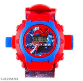 Trendy Spider-Man Projector Digital Watch, unisex kids' watch with 24 spider-man projections, free size, made in India