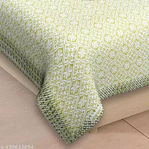 Jaipuri Printed Cotton Single Bed Sheet & Pillow Cover, 100% cotton, superfine quality, ideal for adults, Indian origin