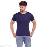 Men's solid polyester short-sleeve t-shirt, ideal for sportswear. Ultra-soft dry-fit fabric with moisture transport system. Sizes: S - XXL