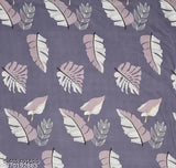 Cotton botanical-patterned superfine double queen fitted bedsheet, ideal for summer, 2 pillow covers included, made in India