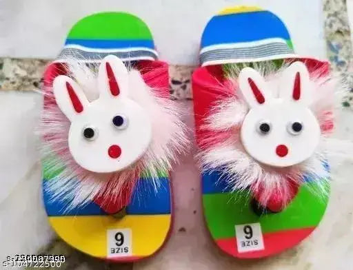 Printed canvas slippers for kids, durable EVA sole - sizes from 0-3 months to 2-2.5 years