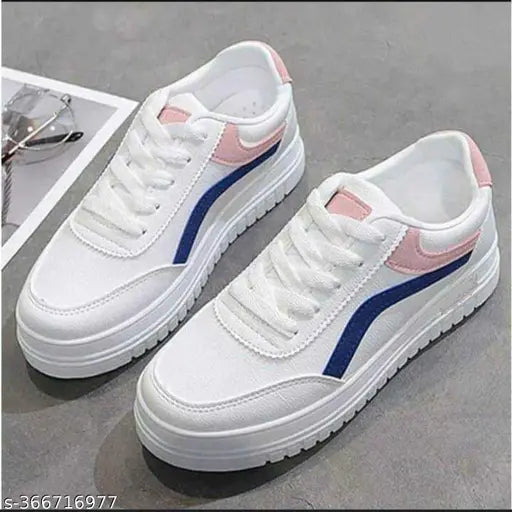 Synthetic white casual sneaker for kids, breathable, lightweight, and durable, made in India