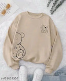 Stylish high-quality fleece fabric unisex winter designer solid sweatshirt, warm and cozy kids' wear for 12-16 years (India)