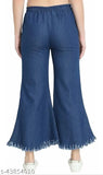 Denim tie-up women's jeans, comfy and fabulous in size 28, 30, made in India