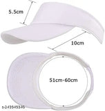 Cotton unisex adjustable visor cap, UV protection, anti-sweat & hair fix, stylish accessory for all seasons