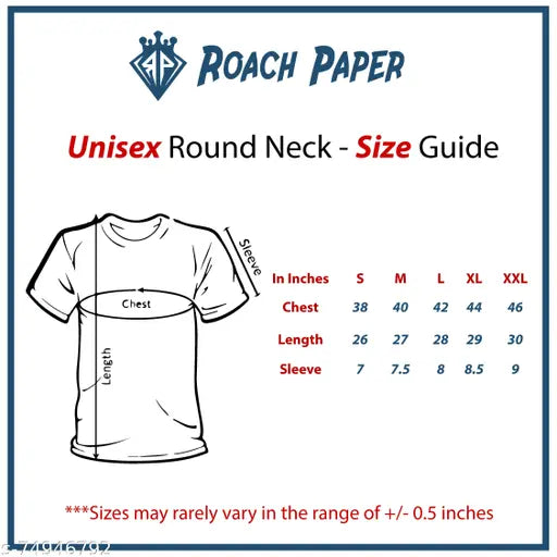 Cotton roach paper round neck half sleeve bio-washed printed T-shirt featuring Virat Kohli, King of Indian Cricket Team. Fun and fashionable apparel by newcomer designer." (124 characters)