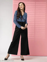 Blue floral printed maxi jumpsuit, lycra, long sleeves