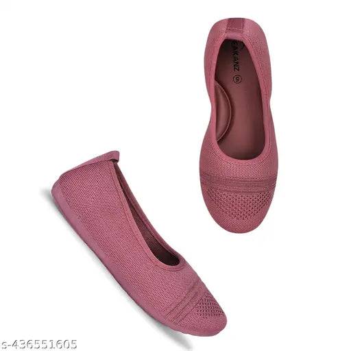 Premium mesh TOMSY CHOICE women's slip-on ballerina flats, lightweight and comfortable