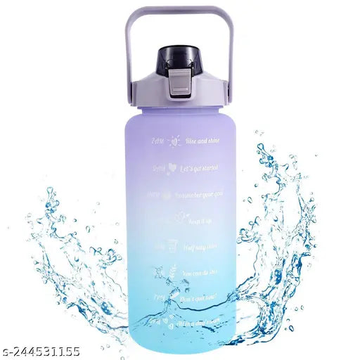 Multi-color BPA free motivational water bottle with straw and time markings, leakproof flip cap, portable, locked. Durable and safe for temperatures from -20°C to 180°C, easy to clean and carry, perfect for families and friends