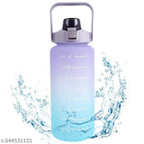 Multi-color BPA free motivational water bottle with straw and time markings, leakproof flip cap, portable, locked. Durable and safe for temperatures from -20°C to 180°C, easy to clean and carry, perfect for families and friends