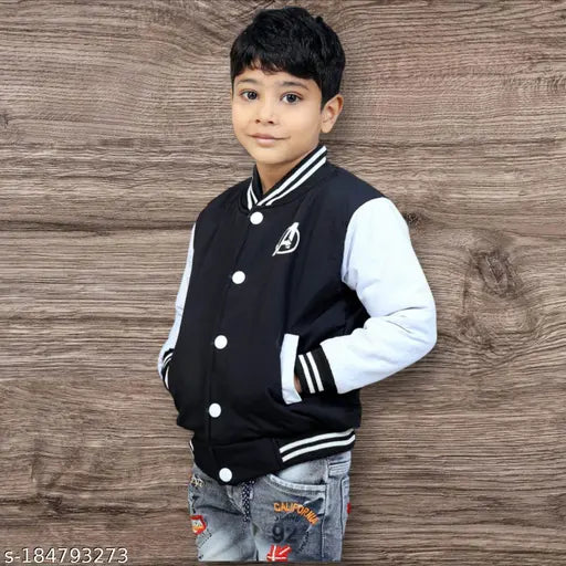 Polyester colorblocked kids jacket, full sleeves with mesh inserts and side pockets, chilly season essential for boys aged 4-9 years, made in India