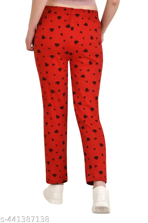 Trendy women's maxi cotton blend trackpants (2 pack), vibrant colors with great stitching for casual and fusion wear, made in India