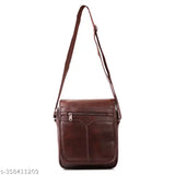 Canvas and leather textured sling bag, free size, stylish accessory from India