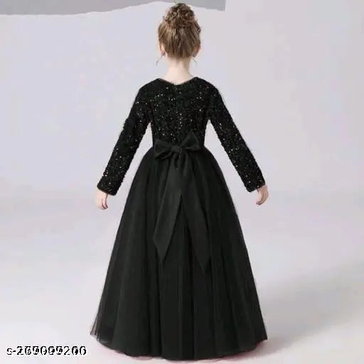 Cotton embellished net fit and flare baby girl wedding gown, embroidered top with net flared bottom, sizes 4-5 Years to 9-10 Years, India origin