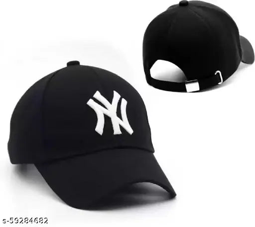 Black cotton baseball cap, blue watch, sunglasses combo - trendy NY accessory pack of 3