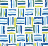 Glace cotton geometric-patterned fitted elastic single bedsheet & pillow cover for summer - 210 thread count, fits up to 8" mattress, made in India