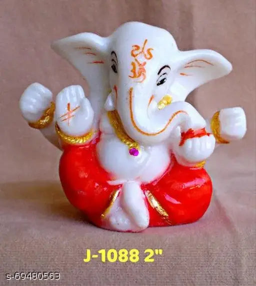 Resin Ganesh idol (3 inches), hand-crafted, Indian, suitable for spiritual decor & gifting