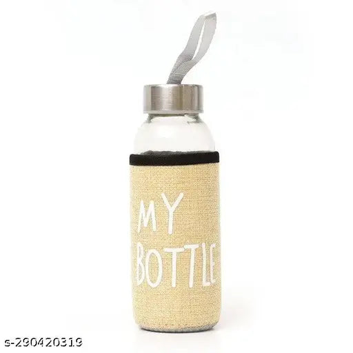 Blue ceramic leak-proof mini bottle, ultra-clear borosilicate glass for on-the-go hydration