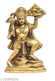 Brass Hanuman idol by Shri Balaji Sarkar, protects from negative energy for luck, success, prosperity
