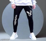 Men's black polycotton jeans with solid print, perfect for casual wear by Agate Garments, size 32