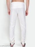 White cotton drawstring pajama for men, vintage style above-knee length from premium collection
