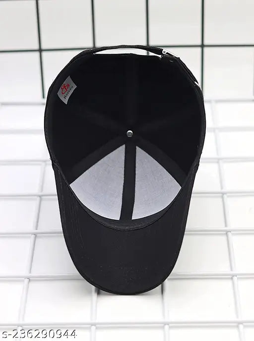 Black acrylic baseball cap (pack of 2), lightweight and durable with embroidered design. Great fit for most head sizes. Ideal for men and women