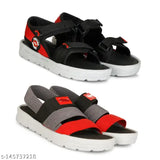 Multicolor Lycra sandals (pack of 2) - lightweight, casual, boys footwear for trendy outfits
