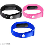Fancy digital LED light rubber belt watches for kids, triple pack in free size, India-made accessory