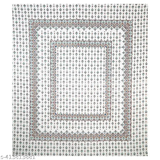 King Size Premium 100% Cotton Jaipuri Print Bedsheet with 2 Pillow Covers - Soft, stylish, and easy to maintain for a luxurious sleep experience