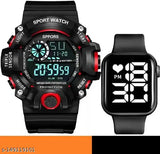 Digital square LED multi-function watch for kids boys, free size, made in India