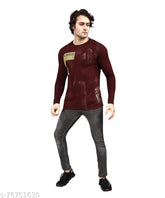 Men's regular fit full sleeve printed cotton t-shirt, long sleeves, India origin, casual wear