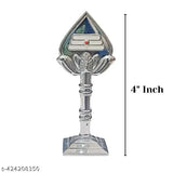 Silver Murugan vel religious idol, 4 inches, suitable for car dashboard, home decor, pooja room, office room, or return gifts - Indian art form