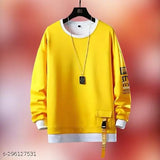 Hip hop and streetwear suitable full sleeve cotton t-shirt for men - flap pocket and fashionable string detail, perfect for casual wear and everyday use