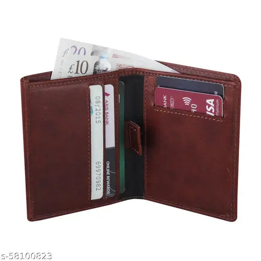 Crunch leather, slim & elegant, RFID-blocking men's wallet with small pull trap - India