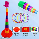 Fleece Quoits ring toss game for kids, indoor/outdoor fun toy. 3D printed with vibrant colors. Ideal size for single or group play