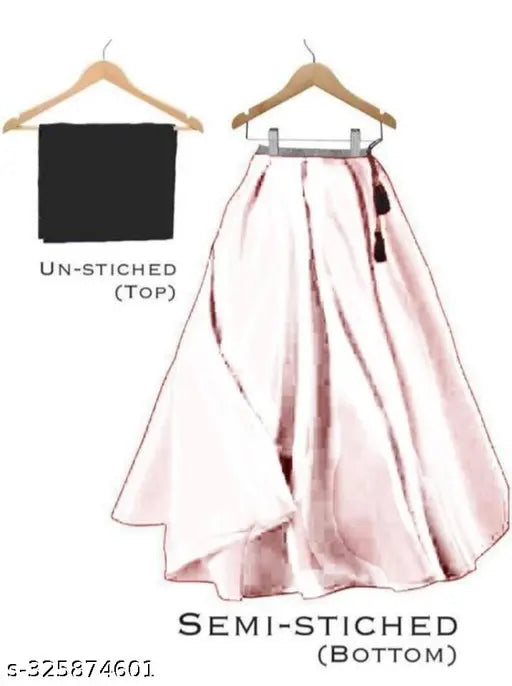 Velvet unstitched Navratri Lehenga Choli with net dupatta, solid print, suitable for girls, India origin