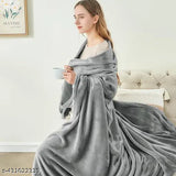 Gray microfiber lightweight plush summer double bed Dohar/AC blanket, perfect for an AC room