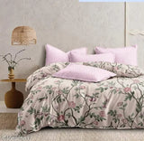 Cotton blend double bed quilted comforter, printed AC design, made in India