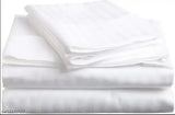 Striped cotton flat sheets for double bed with 2 pillow covers, ideal for summer adult use, made in India
