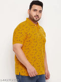 Blue cotton blend GET GOLF men's polo t-shirt with allover print, short sleeves - ideal for golfing casualwear