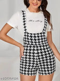 Women's Lycra net dungaree, stylish and versatile, available in sizes S, M, L, XL