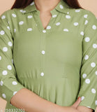 Green printed viscose rayon day-to-night kurta, stylish and comfortable for casual wear